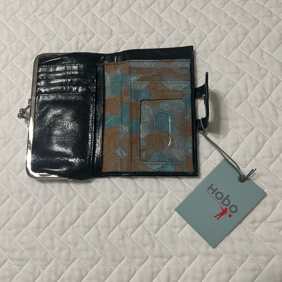 HOBO Black Leather Wallet with Silver Accents - Picture 6 of 8